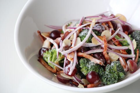 broccolli salad grapes