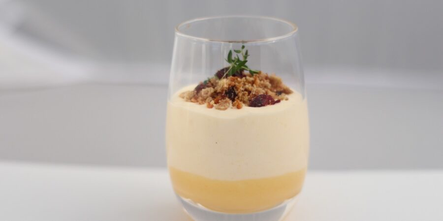Passionfruit Mousse With Cranberry